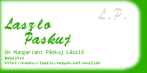 laszlo paskuj business card